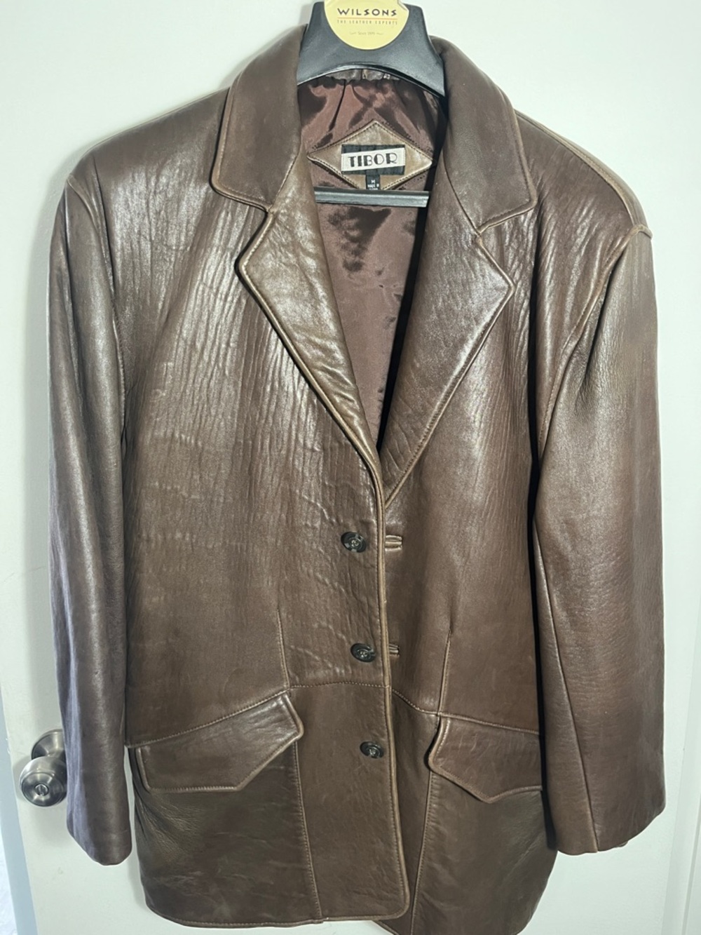 Tibor Men's Brown Leather jacket